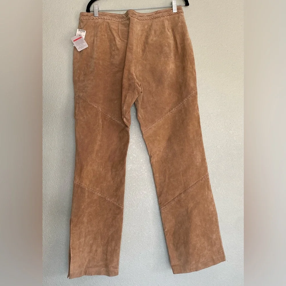 Womens Native American Wilson Leather Suede Fringe Vest Tan Outfit XL 14 - Picture 14 of 16